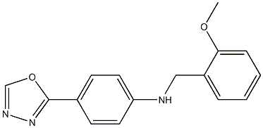 N-[(2-methoxyphenyl)methyl]-4-(1,3,4-oxadiazol-2-yl)aniline Struktur