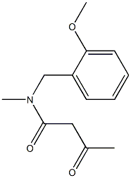 N-[(2-methoxyphenyl)methyl]-N-methyl-3-oxobutanamide Struktur