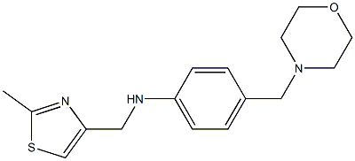 N-[(2-methyl-1,3-thiazol-4-yl)methyl]-4-(morpholin-4-ylmethyl)aniline Struktur