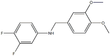 N-[(3,4-dimethoxyphenyl)methyl]-3,4-difluoroaniline Struktur