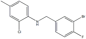 N-[(3-bromo-4-fluorophenyl)methyl]-2-chloro-4-methylaniline Struktur