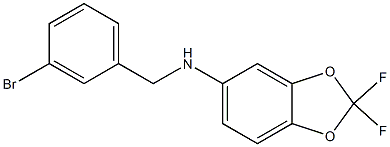 N-[(3-bromophenyl)methyl]-2,2-difluoro-2H-1,3-benzodioxol-5-amine Struktur