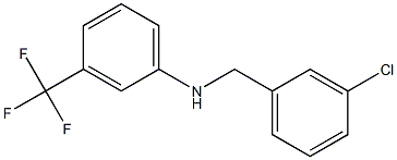 N-[(3-chlorophenyl)methyl]-3-(trifluoromethyl)aniline Struktur