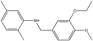 N-[(3-ethoxy-4-methoxyphenyl)methyl]-2,5-dimethylaniline Struktur