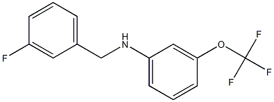 N-[(3-fluorophenyl)methyl]-3-(trifluoromethoxy)aniline Struktur