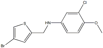 N-[(4-bromothiophen-2-yl)methyl]-3-chloro-4-methoxyaniline Struktur