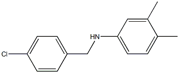 N-[(4-chlorophenyl)methyl]-3,4-dimethylaniline Struktur