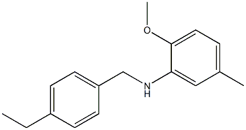 N-[(4-ethylphenyl)methyl]-2-methoxy-5-methylaniline Struktur