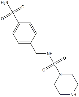 N-[(4-sulfamoylphenyl)methyl]piperazine-1-sulfonamide Struktur