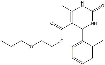 2-propoxyethyl 6-methyl-4-(2-methylphenyl)-2-oxo-1,2,3,4-tetrahydro-5-pyrimidinecarboxylate Struktur