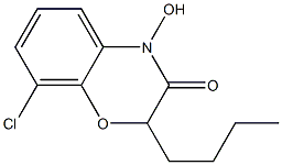 2-butyl-8-chloro-4-hydroxy-2H-1,4-benzoxazin-3(4H)-one Struktur