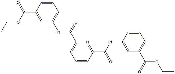 ethyl 3-{[(6-{[3-(ethoxycarbonyl)anilino]carbonyl}-2-pyridinyl)carbonyl]amino}benzoate Struktur