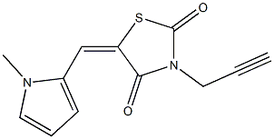 5-[(1-methyl-1H-pyrrol-2-yl)methylene]-3-prop-2-ynyl-1,3-thiazolidine-2,4-dione Struktur