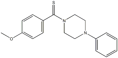 methyl 4-[(4-phenyl-1-piperazinyl)carbothioyl]phenyl ether Struktur