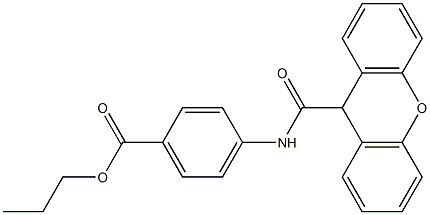 propyl 4-[(9H-xanthen-9-ylcarbonyl)amino]benzoate Struktur