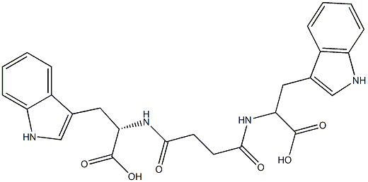 N-(4-{[1-carboxy-2-(1H-indol-3-yl)ethyl]amino}-4-oxobutanoyl)tryptophan Struktur