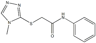 2-[(4-methyl-4H-1,2,4-triazol-3-yl)sulfanyl]-N-phenylacetamide Struktur