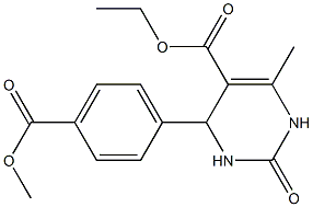 ethyl 4-[4-(methoxycarbonyl)phenyl]-6-methyl-2-oxo-1,2,3,4-tetrahydro-5-pyrimidinecarboxylate Struktur