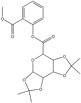 2-(methoxycarbonyl)phenyl 2,2,7,7-tetramethyltetrahydro-3aH-di[1,3]dioxolo[4,5-b:4,5-d]pyran-5-carboxylate Struktur