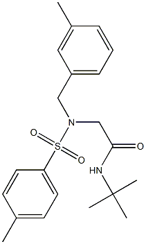 N-(tert-butyl)-2-{(3-methylbenzyl)[(4-methylphenyl)sulfonyl]amino}acetamide Struktur