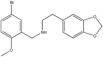 N-[2-(1,3-benzodioxol-5-yl)ethyl]-N-(5-bromo-2-methoxybenzyl)amine Struktur