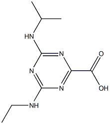 4-(ethylamino)-6-(isopropylamino)-1,3,5-triazine-2-carboxylic acid Struktur