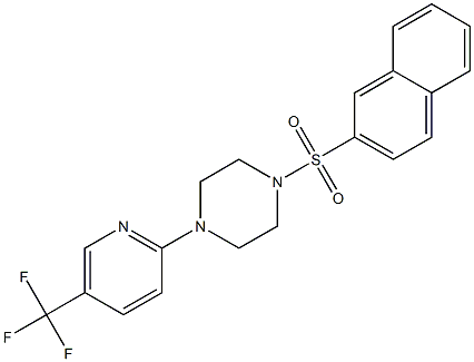 1-(2-naphthylsulfonyl)-4-[5-(trifluoromethyl)-2-pyridinyl]piperazine Struktur