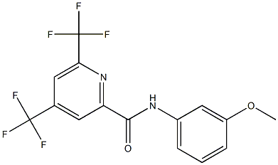 N-(3-methoxyphenyl)-4,6-bis(trifluoromethyl)-2-pyridinecarboxamide Struktur