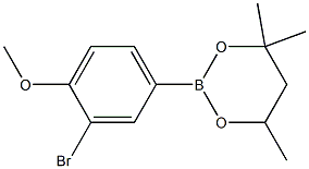 2-(3-Bromo-4-methoxyphenyl)-4,4,6-trimethyl-1,3,2-dioxaborinane Struktur