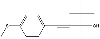 3-(4-Methylthiophenyl)-1-tert-butyl-1-methyl-2-propyn-1-ol Struktur