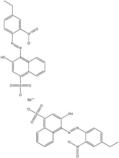 Bis[1-[(4-ethyl-2-nitrophenyl)azo]-2-hydroxy-4-naphthalenesulfonic acid]barium salt Struktur