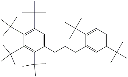 1-(2,3,4,5-Tetra-tert-butylphenyl)-3-(2,5-di-tert-butylphenyl)propane Struktur