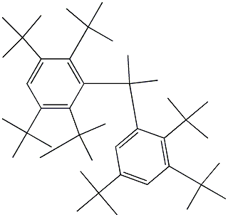 2-(2,3,5,6-Tetra-tert-butylphenyl)-2-(2,3,5-tri-tert-butylphenyl)propane Struktur