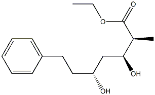 (2S,3S,5R)-2-Methyl-3,5-dihydroxy-7-phenylheptanoic acid ethyl ester Struktur