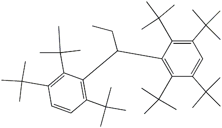 1-(2,3,5,6-Tetra-tert-butylphenyl)-1-(2,3,6-tri-tert-butylphenyl)propane Struktur