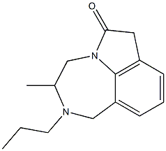 1,2,3,4-Tetrahydro-3-methyl-2-propylpyrrolo[3,2,1-jk][1,4]benzodiazepin-6(7H)-one Struktur