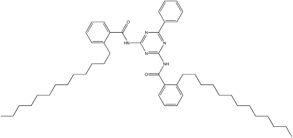 N,N'-(6-Phenyl-1,3,5-triazine-2,4-diyl)bis(2-tridecylbenzamide) Struktur