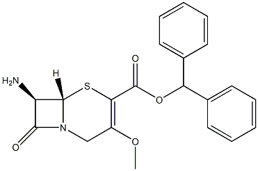 (7R)-7-Amino-3-methoxycepham-3-ene-4-carboxylic acid diphenylmethyl ester Struktur