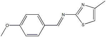 4-Methyl-2-[(4-methoxybenzylidene)amino]thiazole Struktur