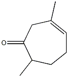 3-Methyl-7-methyl-3-cyclohepten-1-one Struktur