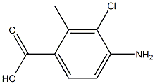 4-Amino-3-chloro-2-methyl-benzoic acid Struktur