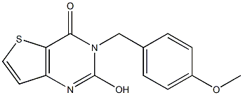 2-Hydroxy-3-(4-methoxy-benzyl)-3H-thieno[3,2-d]pyrimidin-4-one Struktur