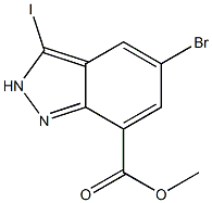 5-Bromo-3-iodo-2H-indazole-7-carboxylic acid methyl ester Struktur