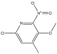 6-Chloro-3-methoxy-4-methyl-2-nitro-pyridine Struktur