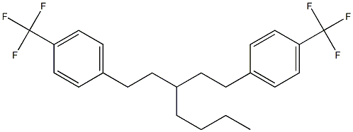 1,5-bis-(4-trifluoromethylphenyl)-3-butylpentane Struktur