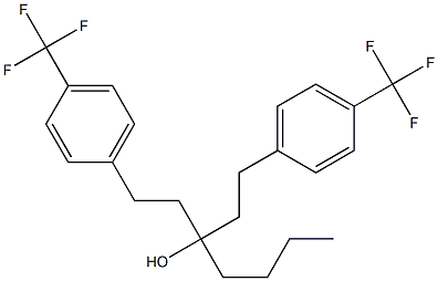 1,5-bis-(4-trifluoromethylphenyl)-3-butyl-3-pentanol Struktur