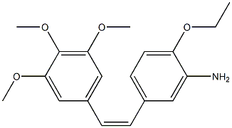 (Z)-3,4,5-trimethoxy-4',-ethoxy-3'-aminostilbene Struktur