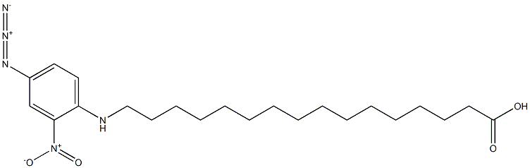 16-(4-azido-2-nitrophenylamino)hexadecanoic acid Struktur