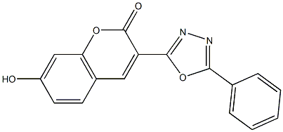 (5-phenyl-1,3,4-oxadiazol-2-yl)-7-hydroxycoumarin Struktur