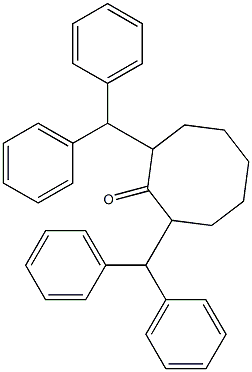 2,8-BIS(DIPHENYLMETHYL)CYCLOOCTANONE Struktur